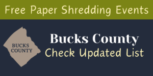 Free Paper Shredding Events Bucks County