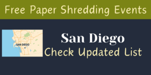 Free Paper Shredding Events San Diego