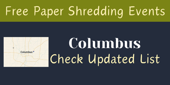 Free Paper Shredding Events in Columbus