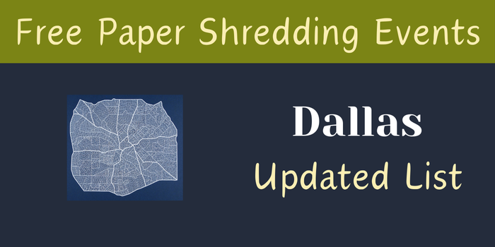 Free Paper Shredding Events in Dallas