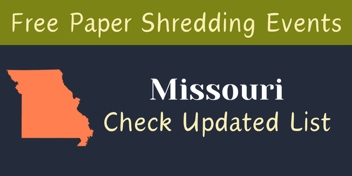 Free Paper Shredding Events in Missouri