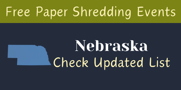 Free Paper Shredding Events in Nebraska