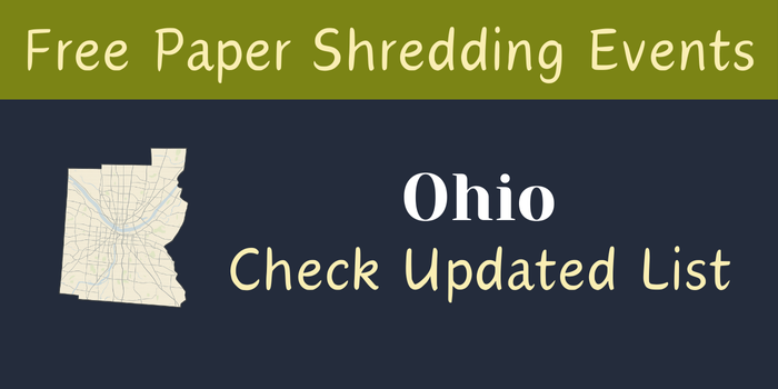 Free Paper Shredding Events in Ohio