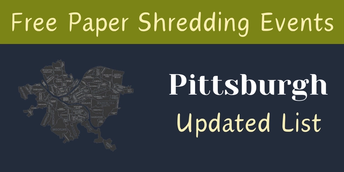 free paper shredding events Pittsburgh
