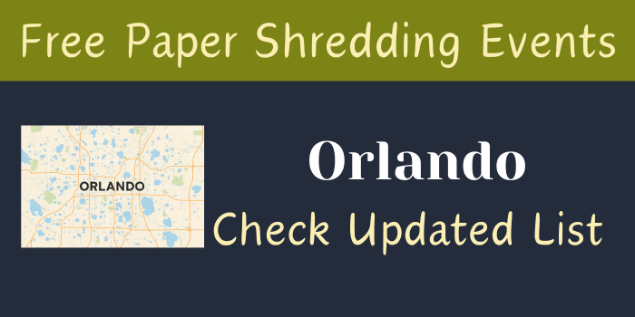 Free Paper Shredding Events in Orlando