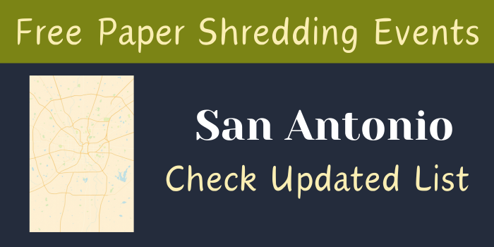Free Paper Shredding Events in San Antonio