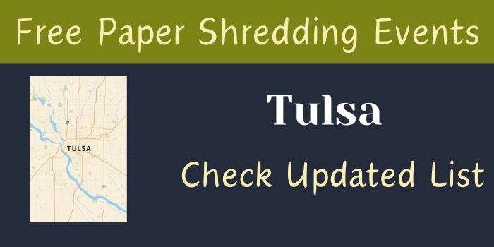 Free Paper Shredding Events in Tulsa